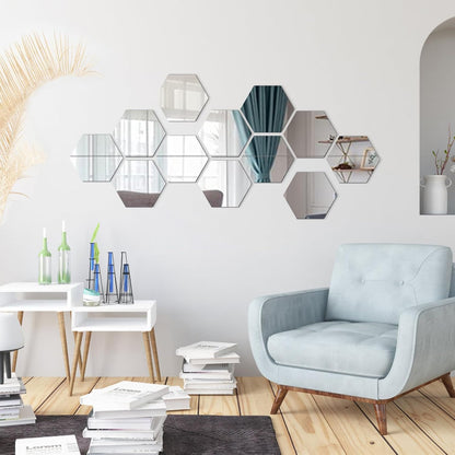 12 Pieces Mirror Wall