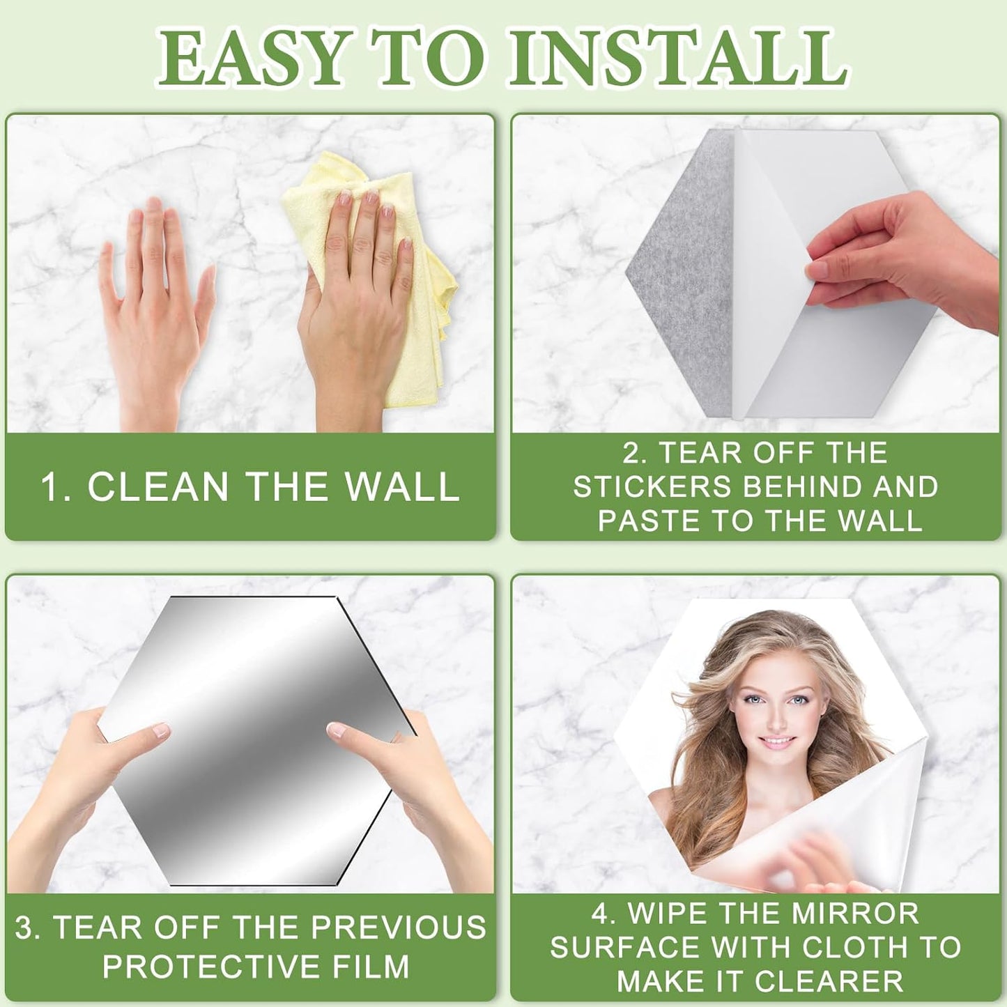 12 Pieces Mirror Wall