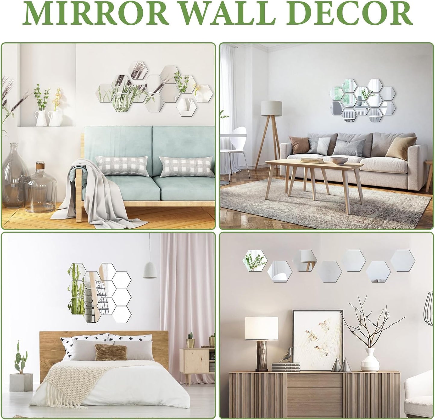 12 Pieces Mirror Wall